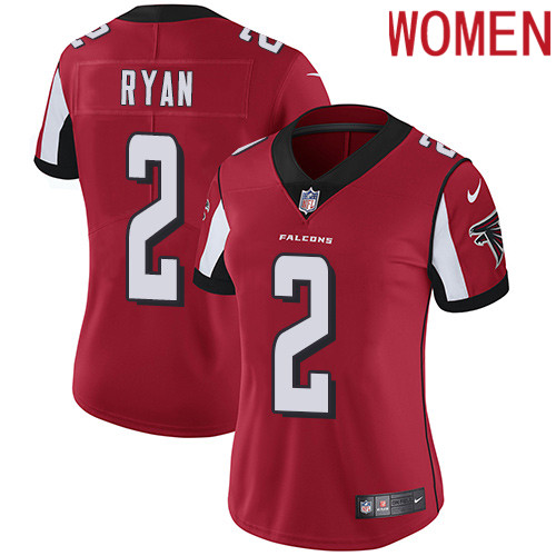 2019 Women Atlanta Falcons #2 Ryan red Nike Vapor Untouchable Limited NFL Jersey->women nfl jersey->Women Jersey